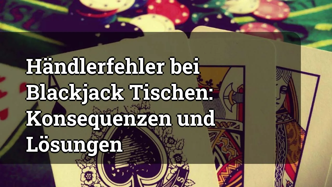 Händlerfehler bei Blackjack Tischen: Konsequenzen und Lösungen