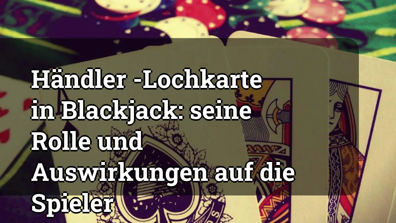 Händler -Lochkarte in Blackjack: seine Rolle und Auswirkungen auf die Spieler