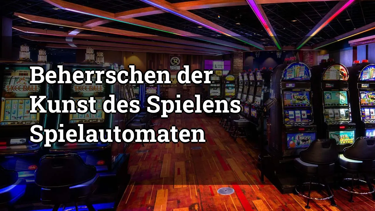 Beherrschen der Kunst des Spielens Spielautomaten