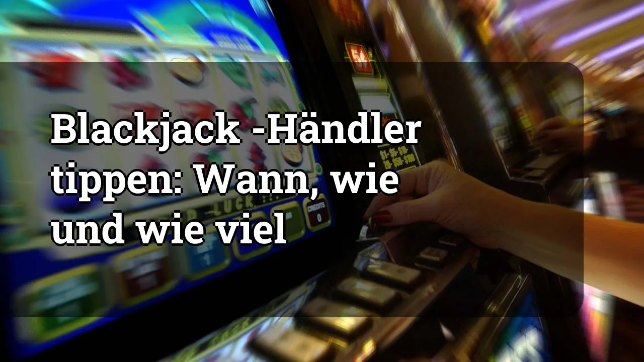 Blackjack -Händler tippen: Wann, wie und wie viel