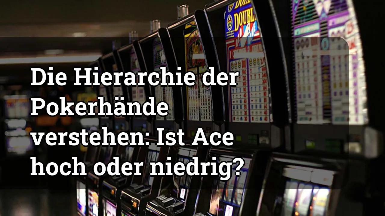 Die Hierarchie der Pokerhände verstehen: Ist Ace hoch oder niedrig?