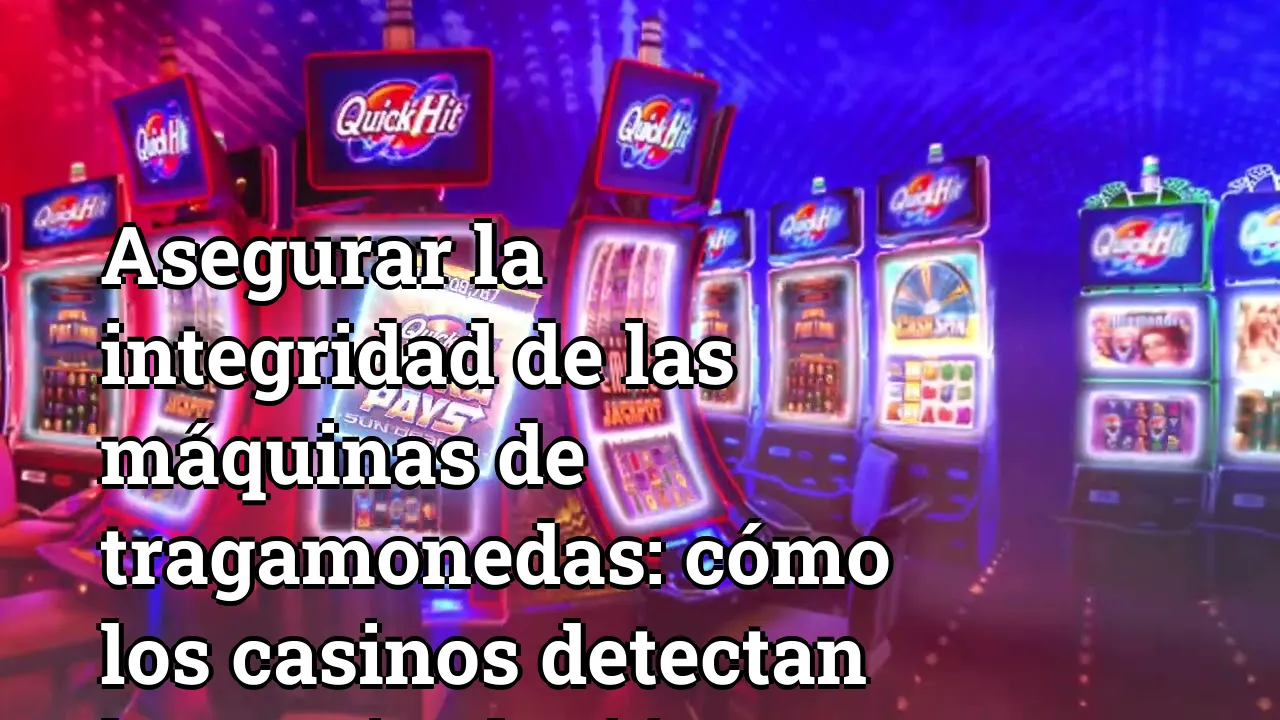 Asegurar la integridad de las máquinas de tragamonedas: cómo los casinos detectan la manipulación