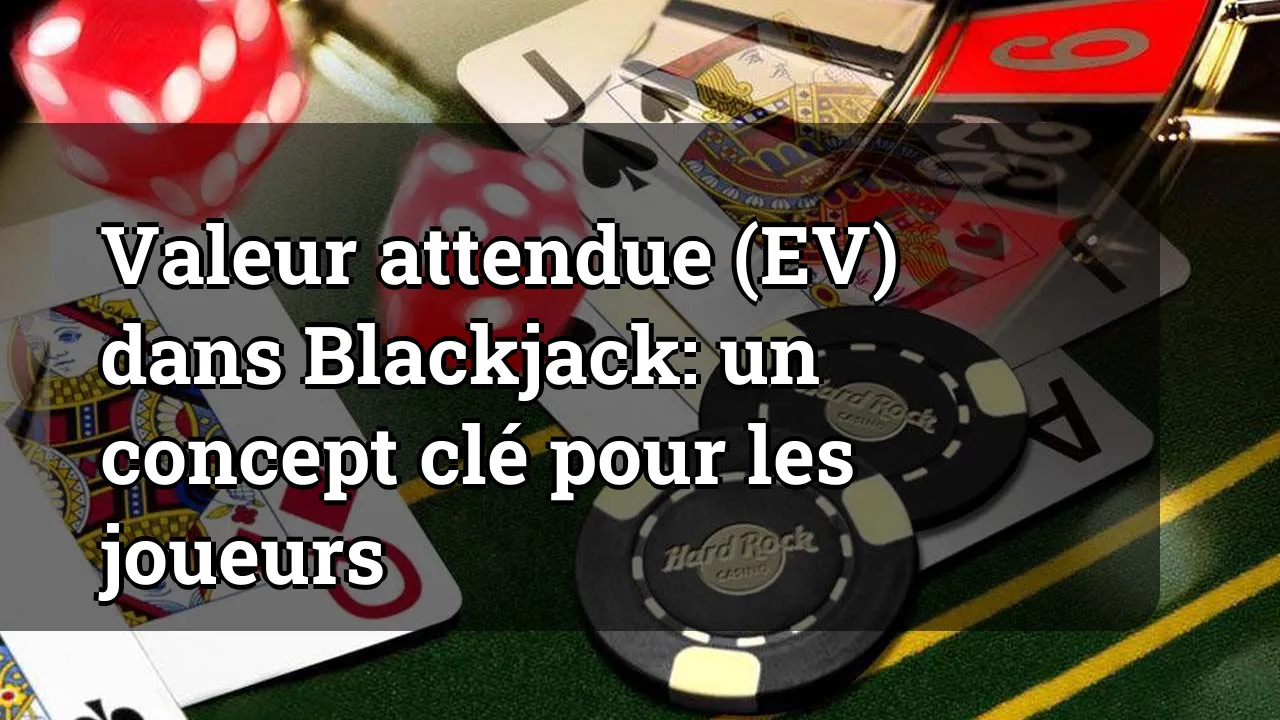 Valeur attendue (EV) dans Blackjack: un concept clé pour les joueurs