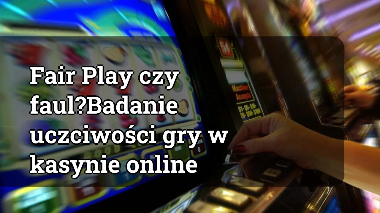 Fair Play czy faul?Badanie uczciwości gry w kasynie online