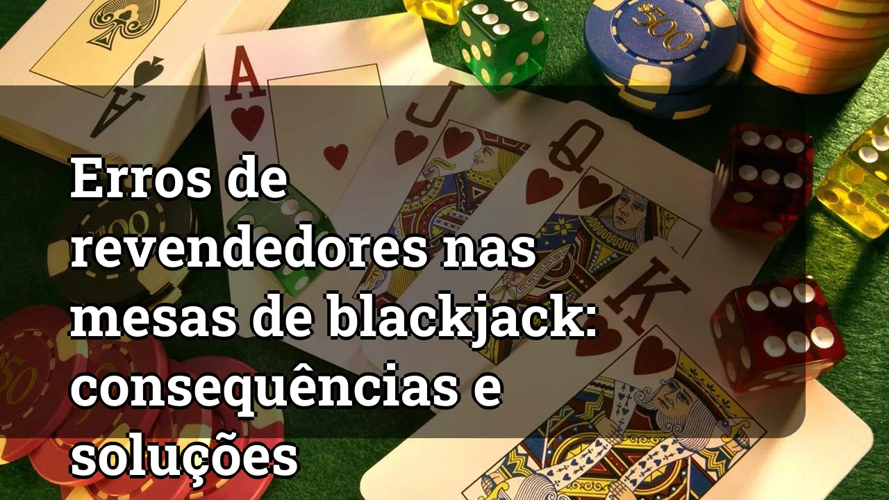 Erros de revendedores nas mesas de blackjack: consequências e soluções