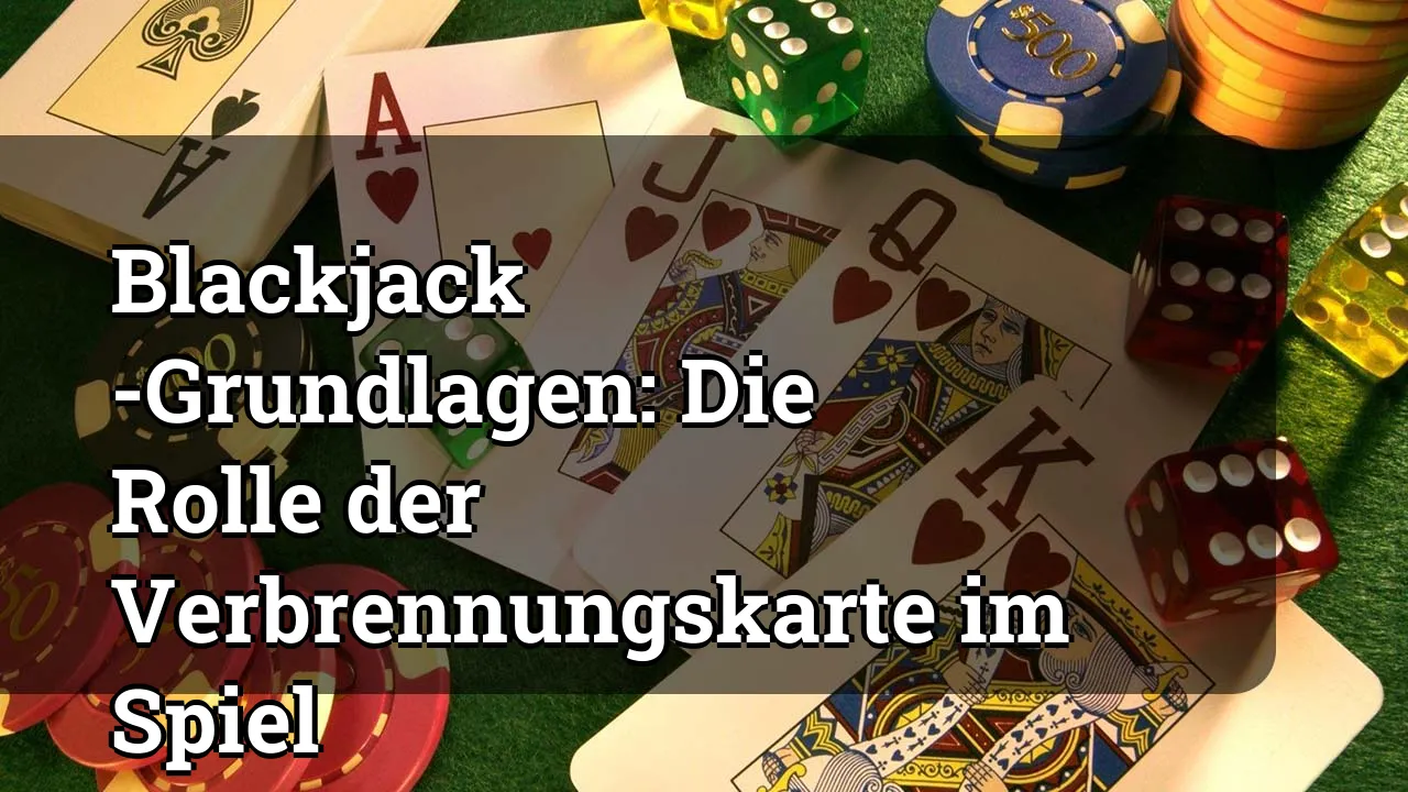 Blackjack -Grundlagen: Die Rolle der Verbrennungskarte im Spiel
