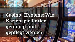Casino Hygiene: How Playing Cards Are Cleaned and Maintained