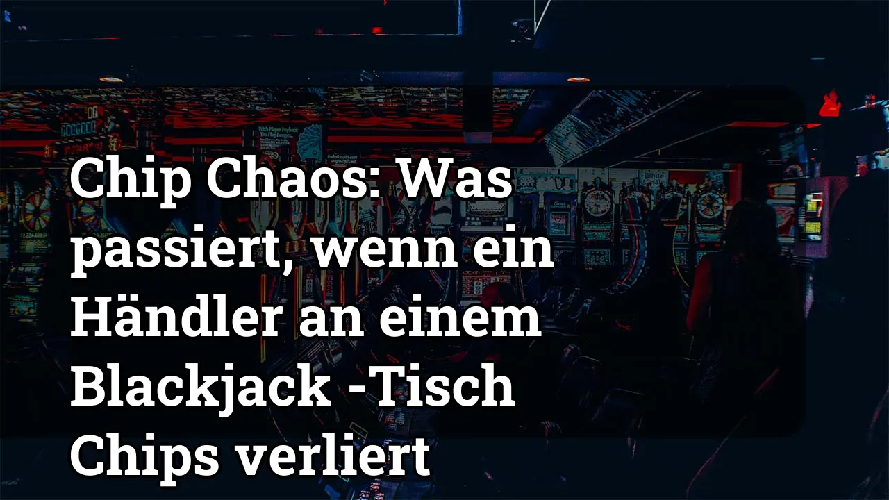 Chip Chaos: Was passiert, wenn ein Händler an einem Blackjack -Tisch Chips verliert