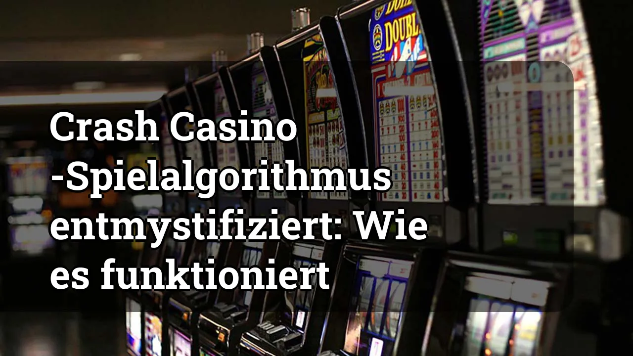Crash Casino -Spielalgorithmus entmystifiziert: Wie es funktioniert