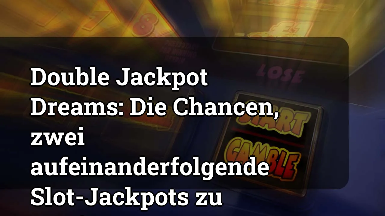 Double Jackpot Dreams: Die Chancen, zwei aufeinanderfolgende Slot-Jackpots zu gewinnen