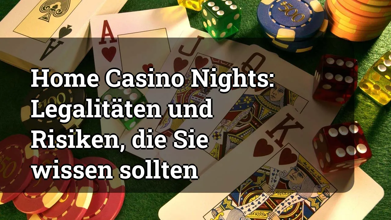 Home Casino Nights: Legalitäten und Risiken, die Sie wissen sollten