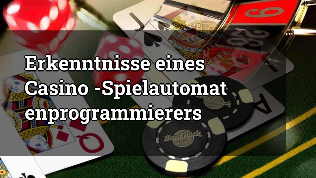Erkenntnisse eines Casino -Spielautomatenprogrammierers