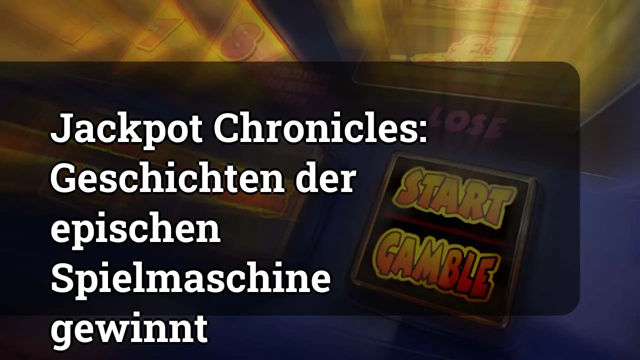 Jackpot Chronicles: Geschichten der epischen Spielmaschine gewinnt