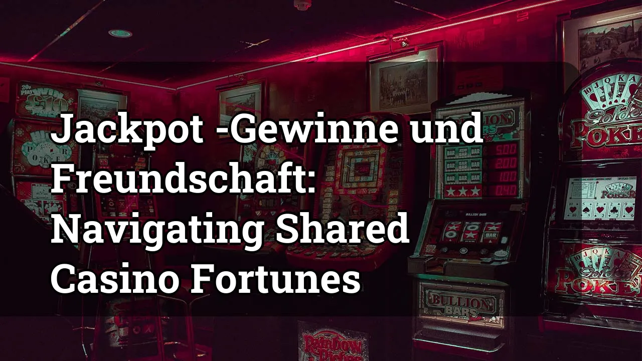 Jackpot -Gewinne und Freundschaft: Navigating Shared Casino Fortunes