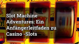 Slot Machine Adventures: A Beginner's Guide to Casino Slots