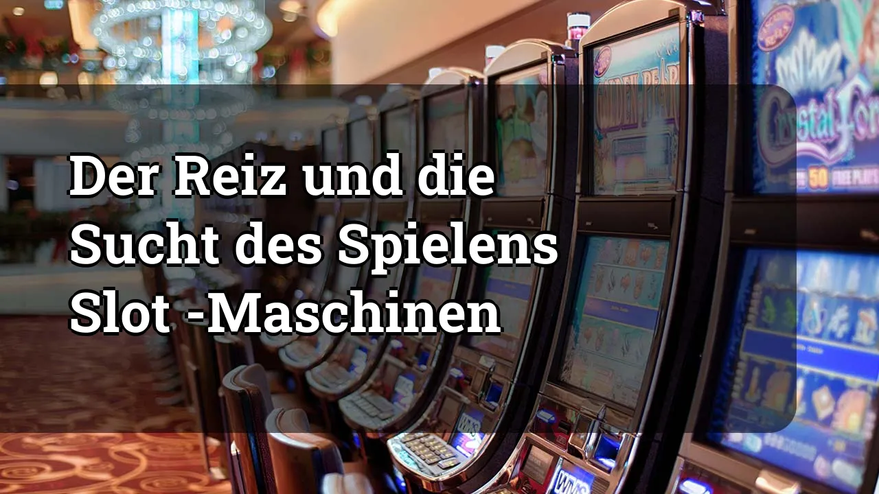 Der Reiz und die Sucht des Spielens Slot -Maschinen