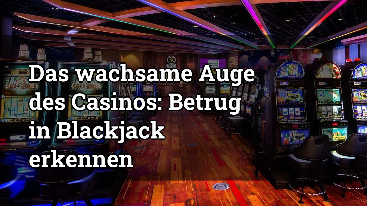 Das wachsame Auge des Casinos: Betrug in Blackjack erkennen