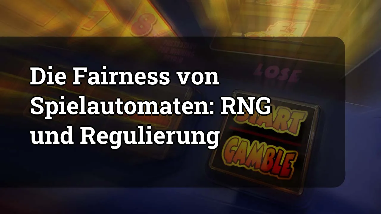 Die Fairness von Spielautomaten: RNG und Regulierung