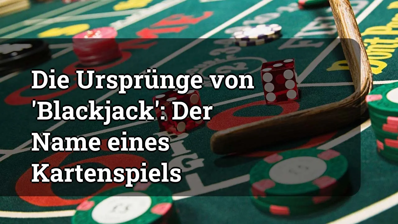 Die Ursprünge von 'Blackjack': Der Name eines Kartenspiels