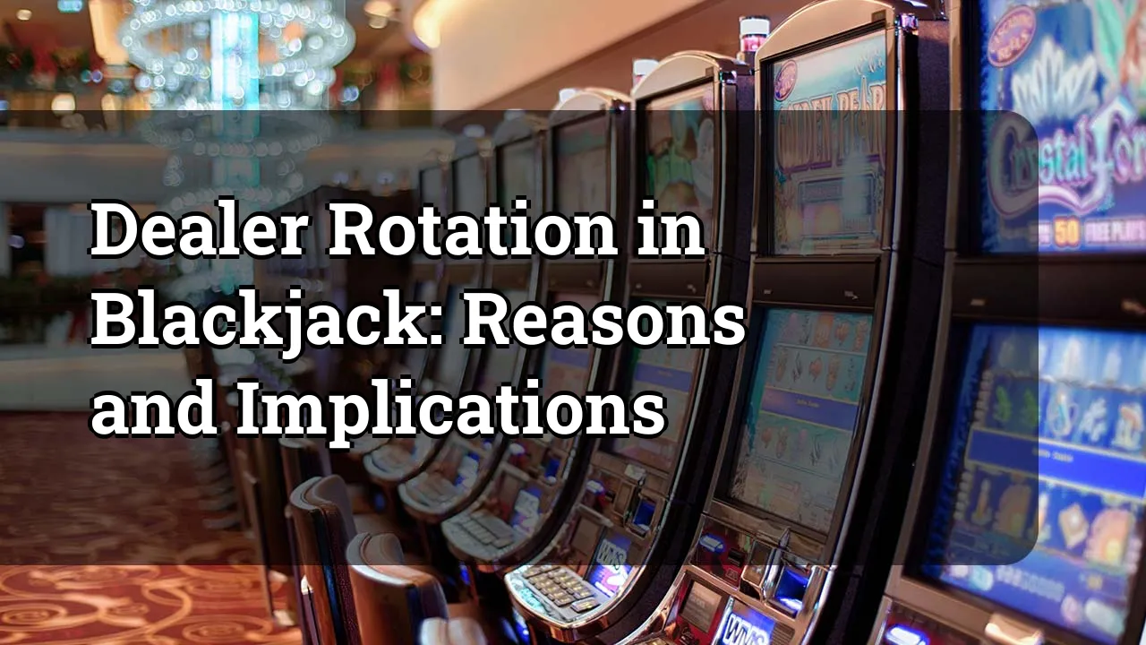 Dealer Rotation in Blackjack: Reasons and Implications