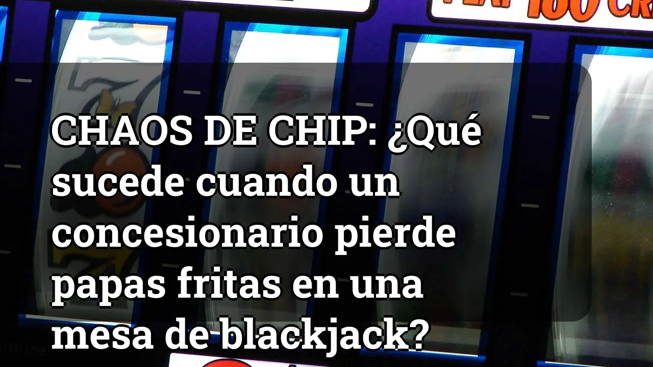 CHAOS DE CHIP: ¿Qué sucede cuando un concesionario pierde papas fritas en una mesa de blackjack?