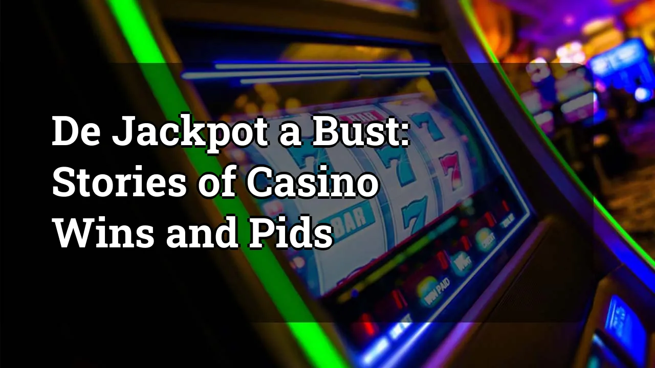 De Jackpot a Bust: Stories of Casino Wins and Pids