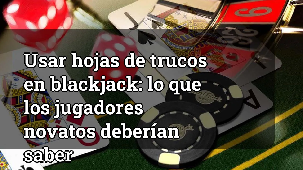Usar hojas de trucos en blackjack: lo que los jugadores novatos deberían saber