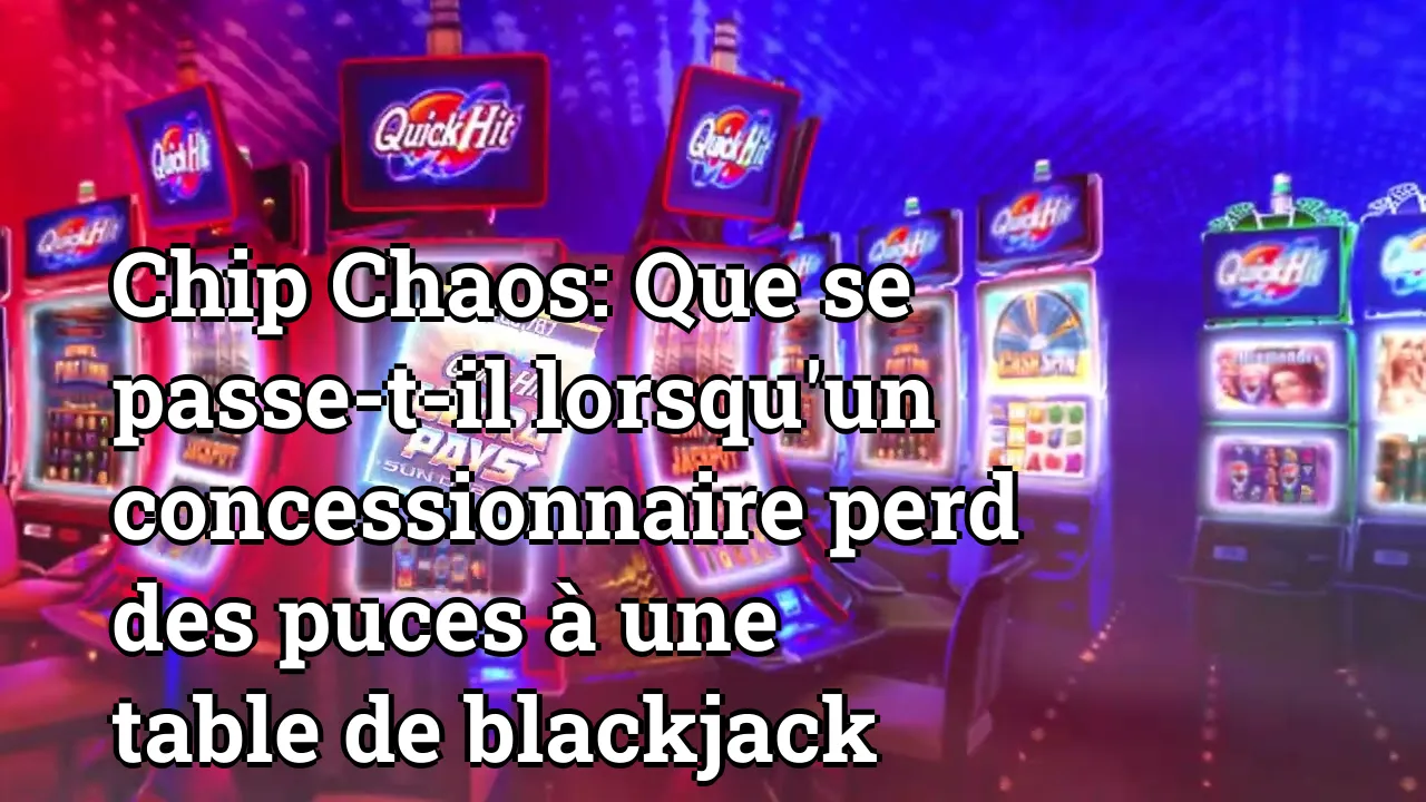 Chip Chaos: Que se passe-t-il lorsqu'un concessionnaire perd des puces à une table de blackjack