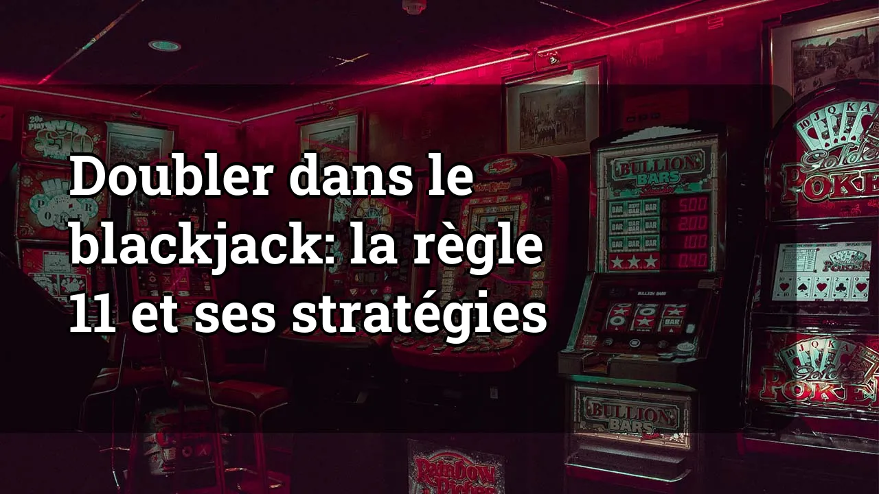 Doubler dans le blackjack: la règle 11 et ses stratégies