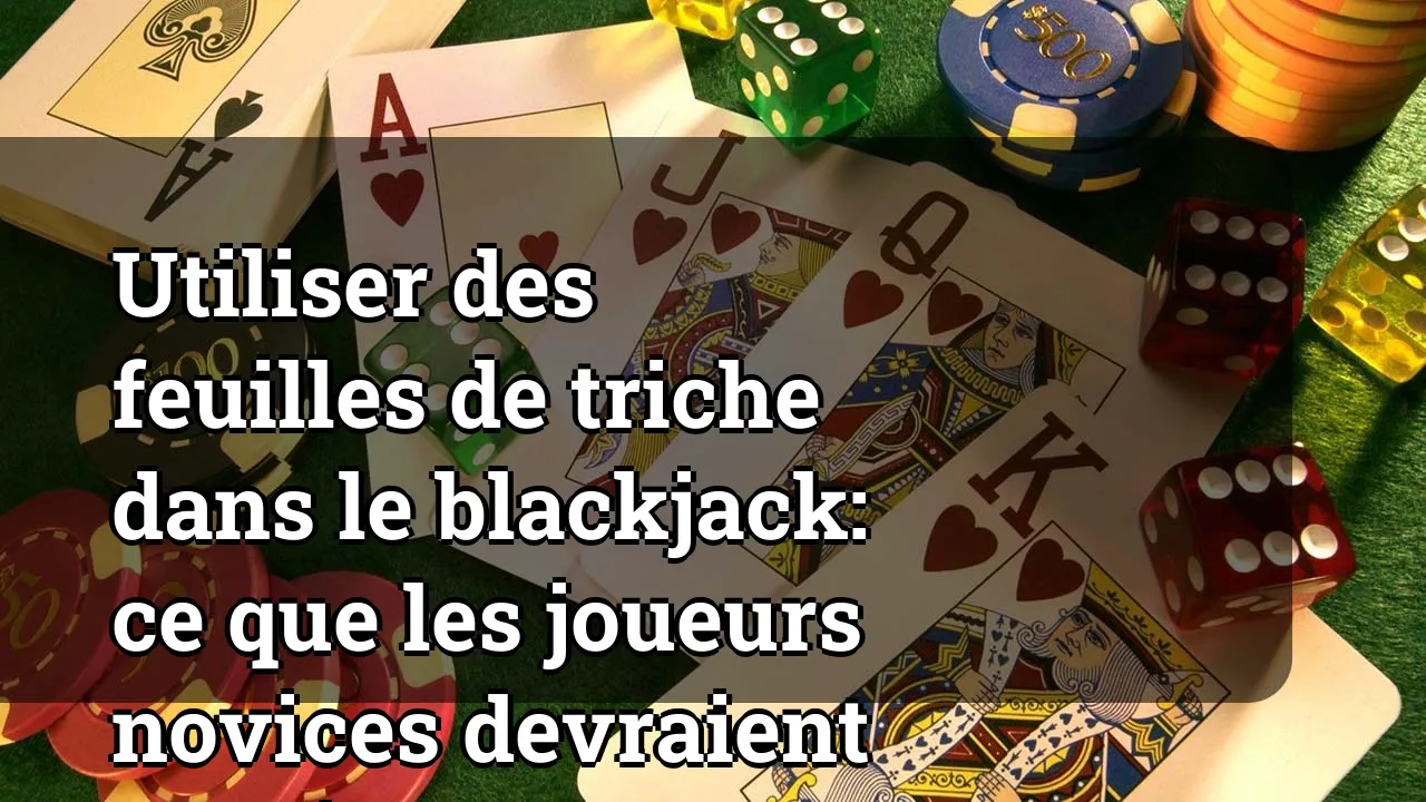Utiliser des feuilles de triche dans le blackjack: ce que les joueurs novices devraient savoir