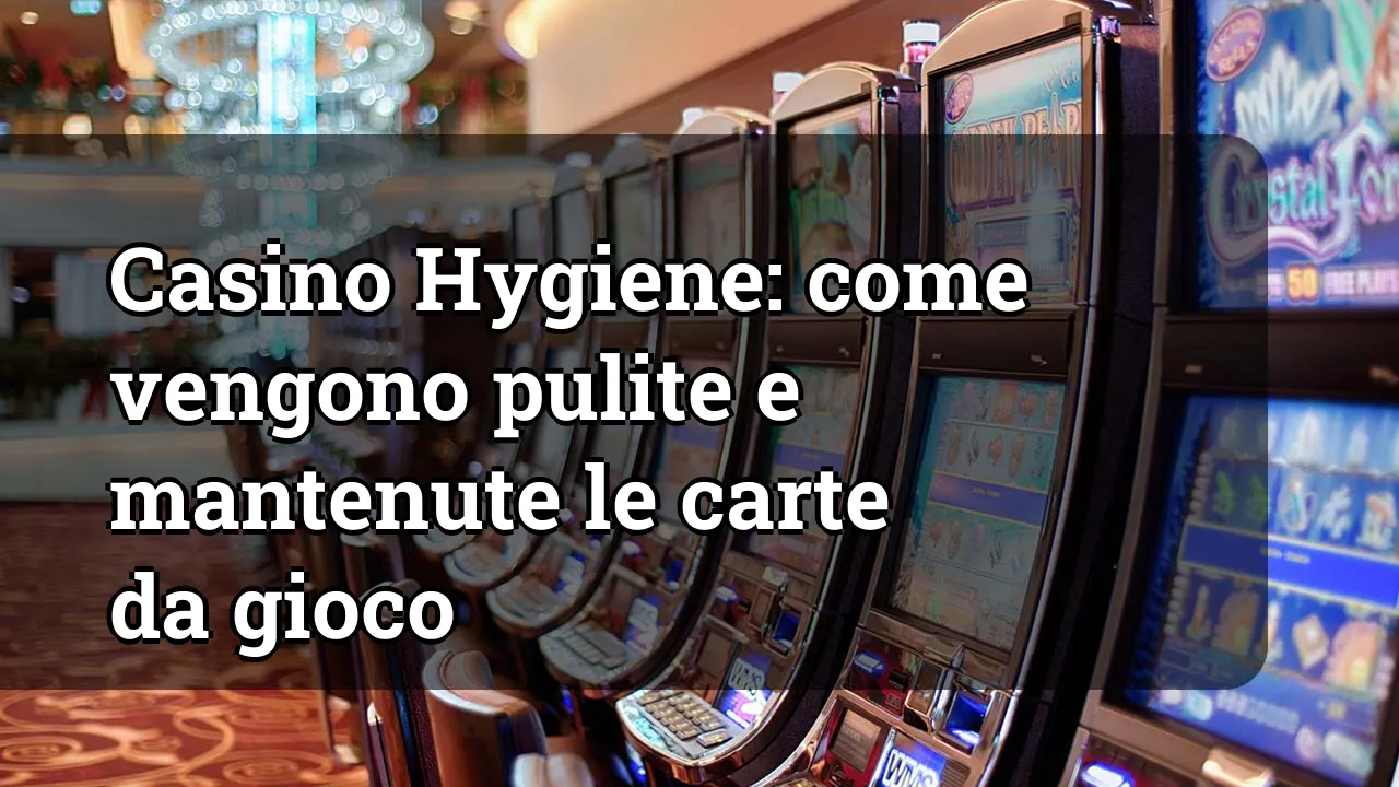 Casino Hygiene: come vengono pulite e mantenute le carte da gioco