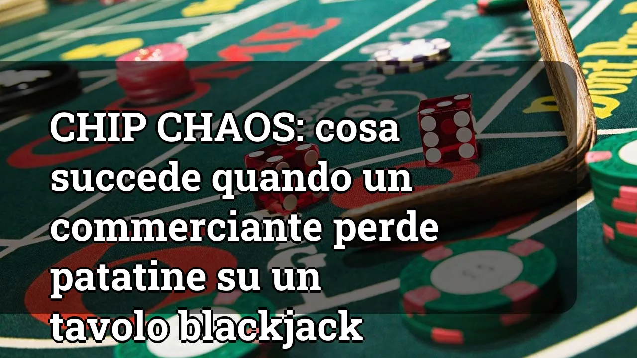 CHIP CHAOS: cosa succede quando un commerciante perde patatine su un tavolo blackjack