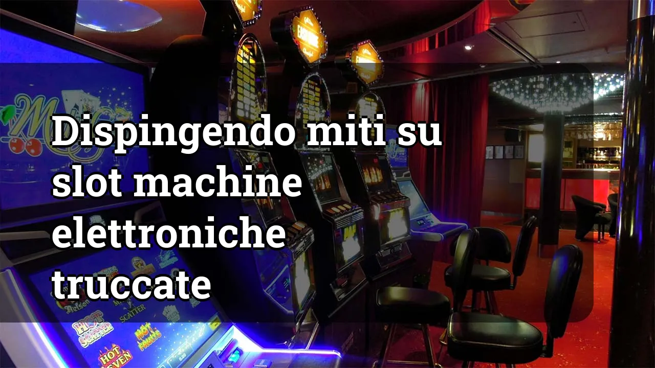 Dispingendo miti su slot machine elettroniche truccate