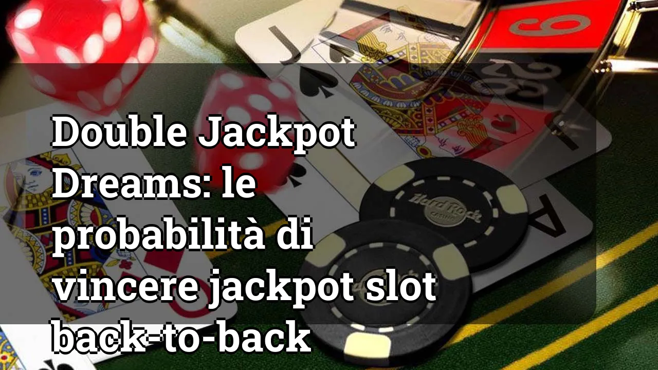Double Jackpot Dreams: le probabilità di vincere jackpot slot back-to-back