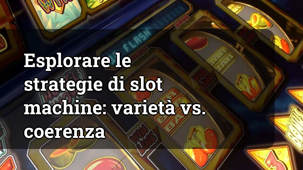 Esplorare le strategie di slot machine: varietà vs. coerenza