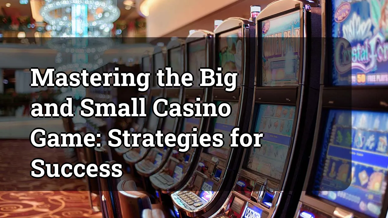 Mastering the Big and Small Casino Game: Strategies for Success