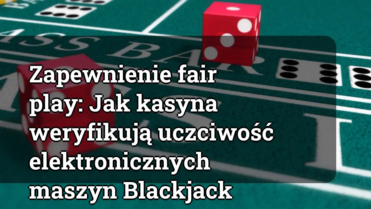 Zapewnienie fair play: Jak kasyna weryfikują uczciwość elektronicznych maszyn Blackjack