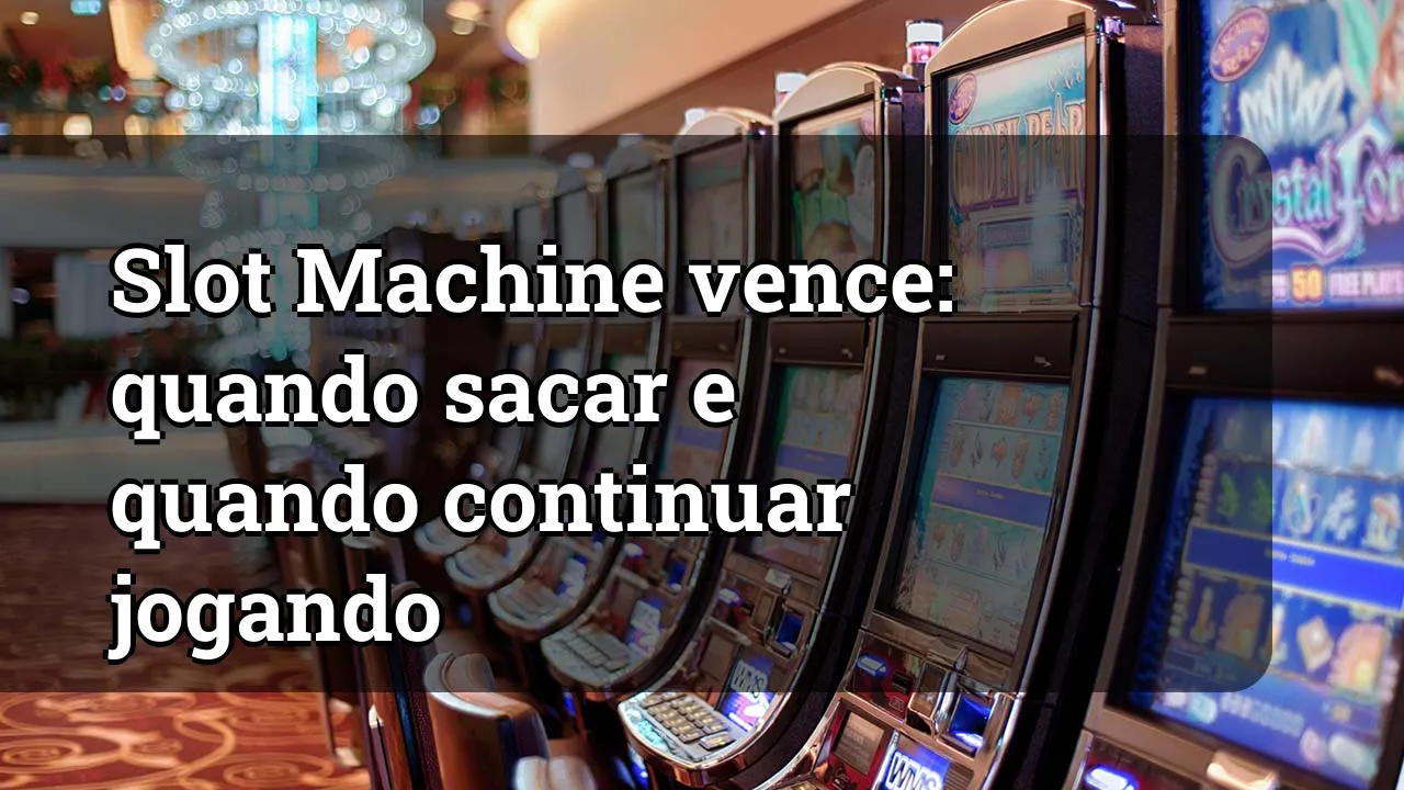 Slot Machine vence: quando sacar e quando continuar jogando