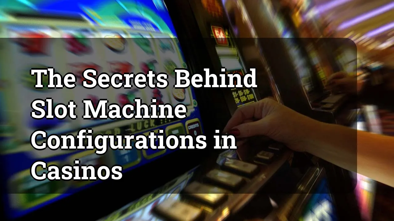 The Secrets Behind Slot Machine Configurations in Casinos